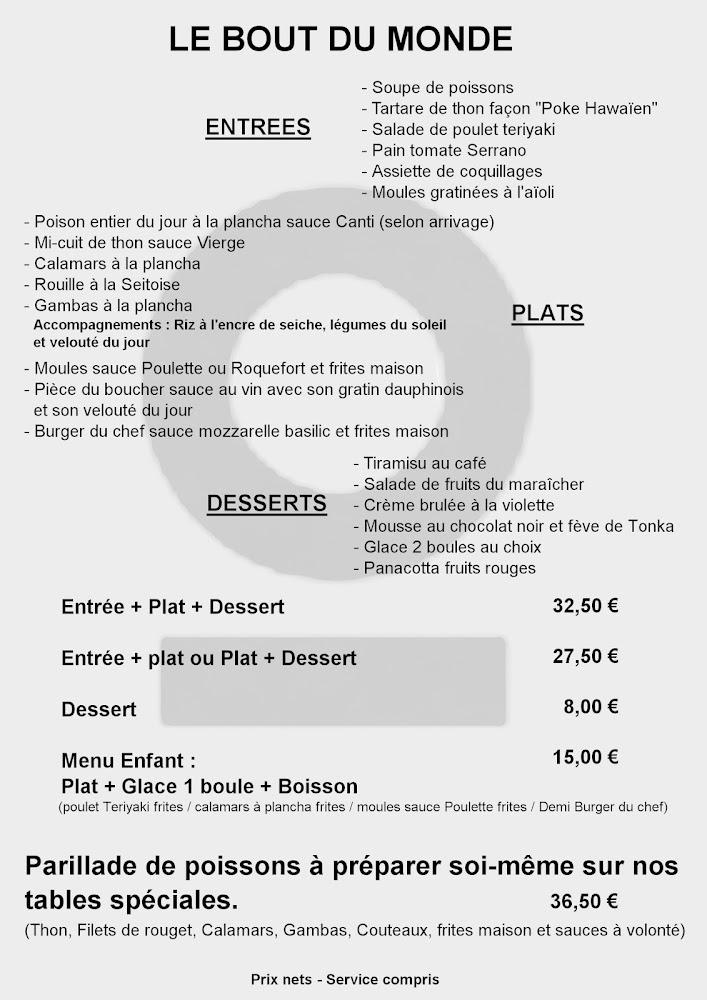 Le bout du Monde - Menu Image 1